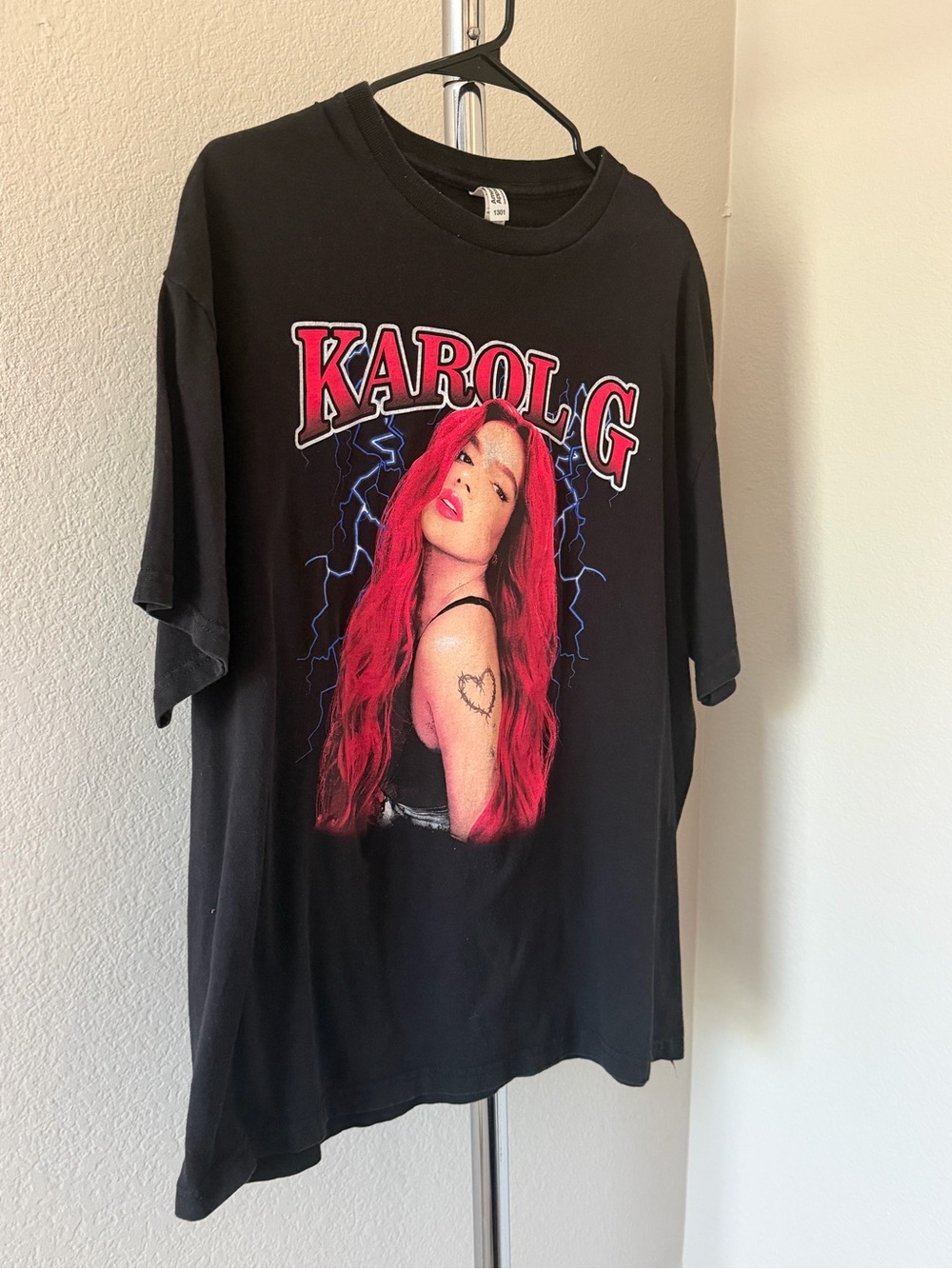 Graphic Tee - Black with Red Print